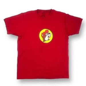Buc-ees Red Beaver T-Shirt Size Large EUC
